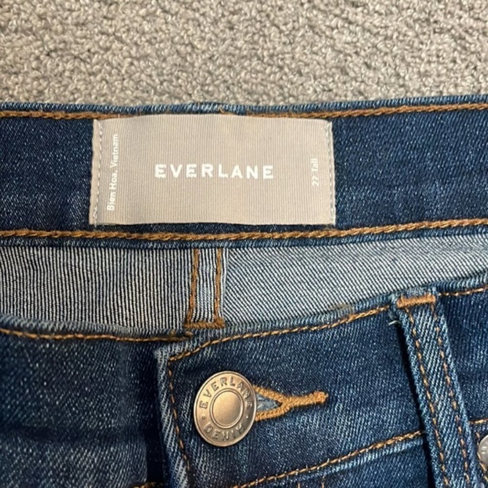 EC Everlane Cheeky Midrise Dark Wash Jeans - Size 27 - Picture 4 of 5